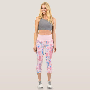 medusa ancient greece aesthetic pink capri leggings