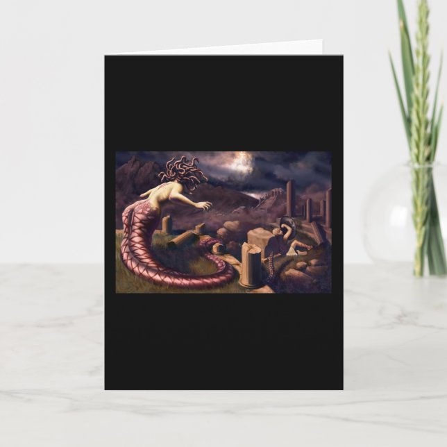 Medusa and Perseus Epic Battle Mythology Card (Front)