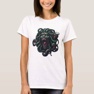 Medusa and Snakes Halloween Design - Mythical Horr T-Shirt