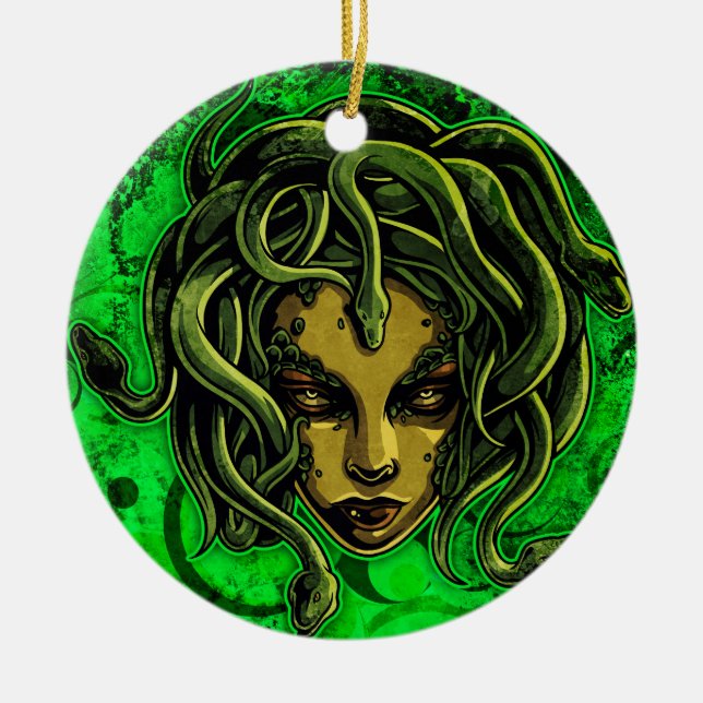 Medusa Ceramic Ornament (Front)