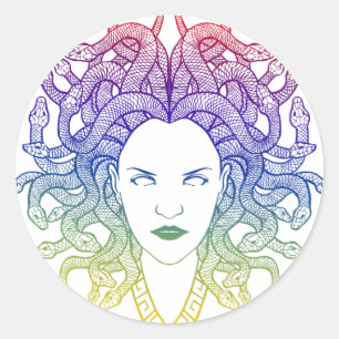 medusa classic round sticker