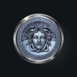 Medusa Designer Pin Button for Clothing, Hats, Etc<br><div class="desc">Silver Medusa Designer Pin Button for Clothing,  Hats,  Etc</div>