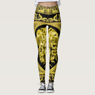 Medusa d'or avec des Arabesques sur des Leggings n