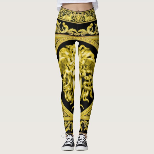 Medusa d'or avec des Arabesques sur des Leggings n (Devant)