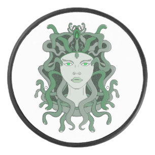 Medusa Gorgo Snake Gorgon Monster Greek Mythology Hockey Puck