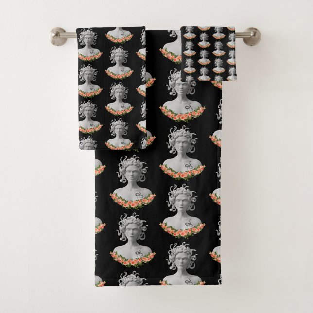 Medusa Gorgon Greek Mythology Bath Towel Set (Insitu)