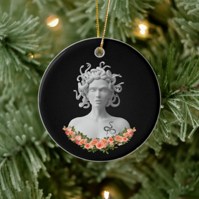 Medusa Gorgon Greek Mythology Ceramic Ornament (Tree)