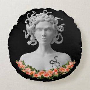 Medusa Gorgon Greek Mythology Round Pillow