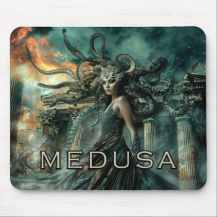 Medusa, Greek Mythology Snake Goddess, Gorgon #3 Mouse Pad