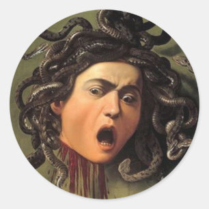 Medusa Head By Caravaggio Classic Round Sticker