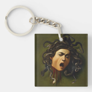 Medusa head Caravaggio painting art mythology canv Keychain