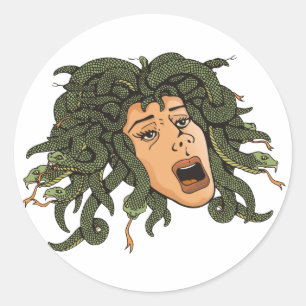 Medusa Head Classic Round Sticker