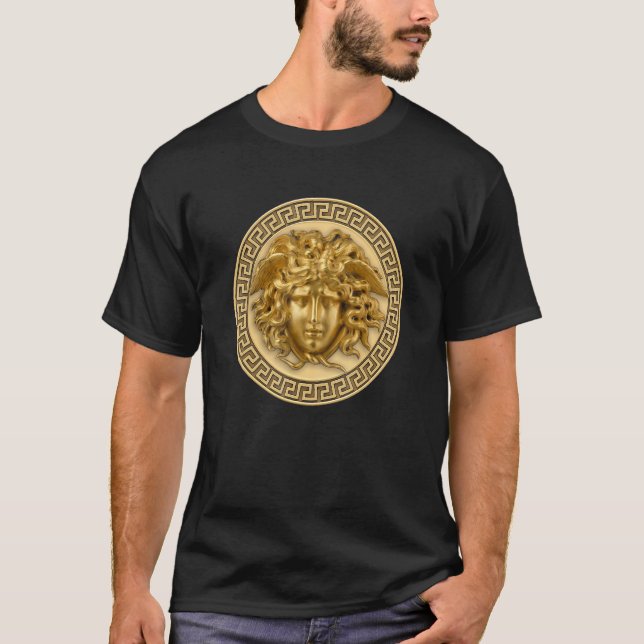 Medusa Head Myth Gorgon Snake Hair Greek Mythology T-Shirt (Front)
