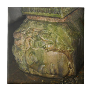 Medusa Head Sculptures Basilica Cistern Istanbul Tile