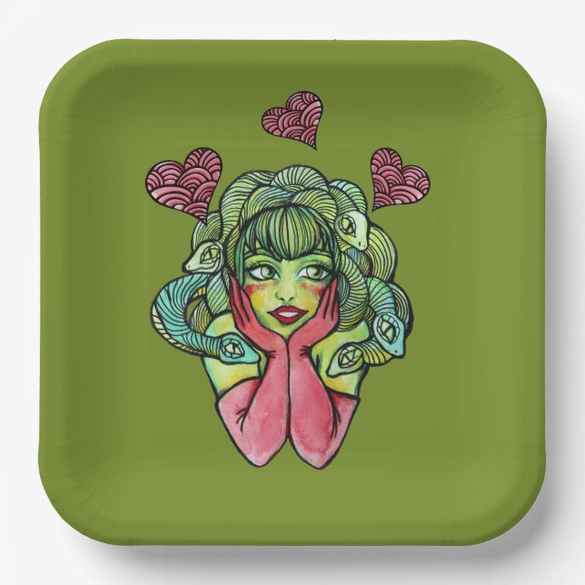 Medusa                                             paper plate (Front)