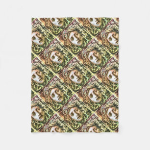 Medusa Portrait of a Gorgon Fleece Blanket