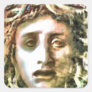 Medusa Portrait of a Gorgon Square Sticker