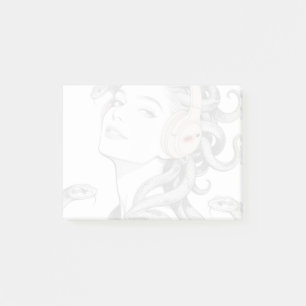 Medusa post-it Notes - pose pour l'appareil photo.