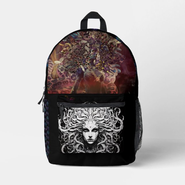 Medusa  printed backpack (Front)