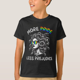 Medusa Rainbow More Pride Less Prejudice Lgbtq+ Eq T-Shirt