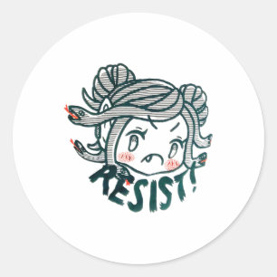 Medusa Resist Classic Round Sticker