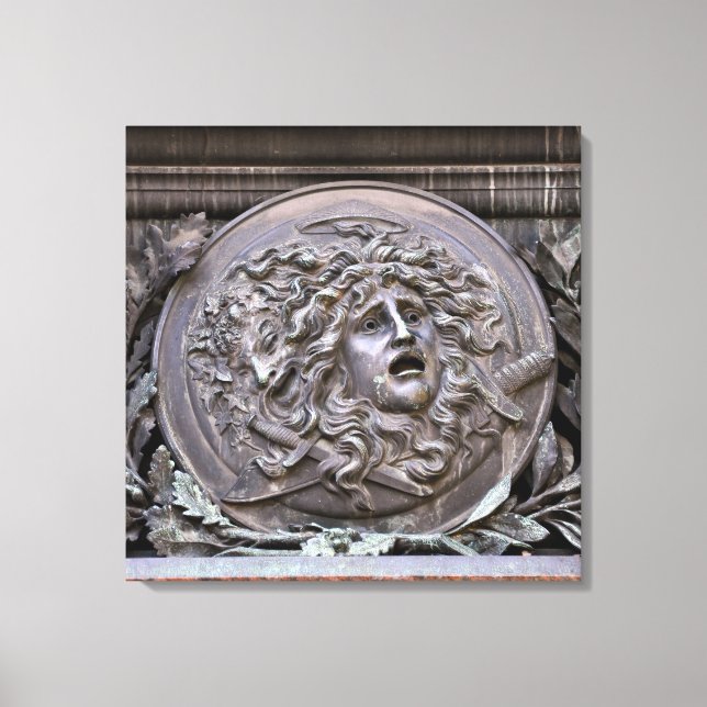 Medusa Shield of Athena Canvas Print (Front)
