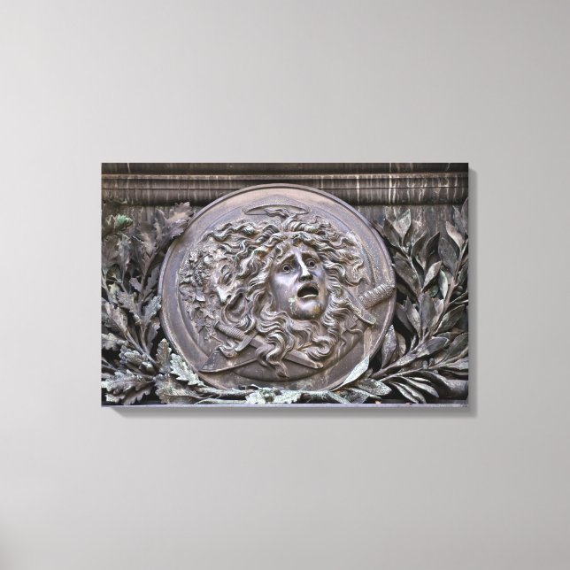Medusa Shield of Athena Canvas Print (Front)