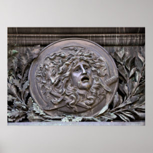 Medusa Shield of Athena Poster