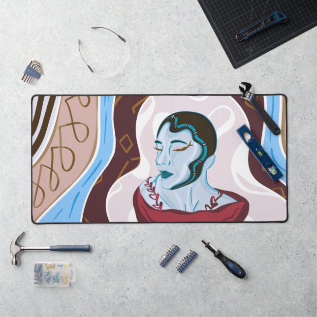 Medusa Snake Lady - Half Lady Half Snake Desk Mat (Workstation)