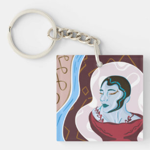 Medusa Snake Lady - Half Lady Half Snake Keychain