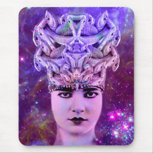 Medusa Snake Woman Mouse Pad
