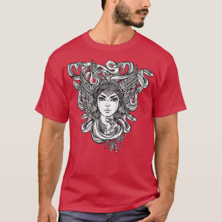 Medusa Snake Woman with Snakes for Hair T-Shirt
