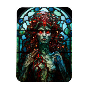 Medusa - Stained Glass Window Tiffany Style Magnet