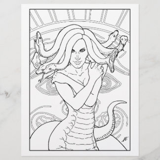 Medusa The Gorgon - Colouring Page
