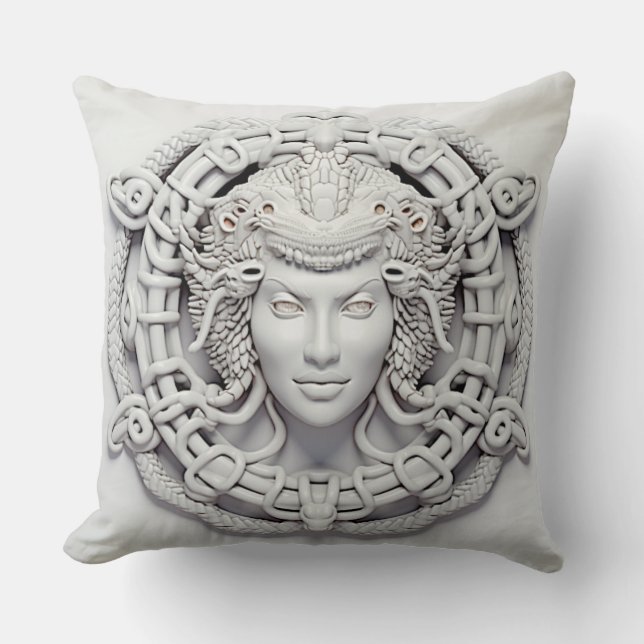medusa throw pillow (Front)