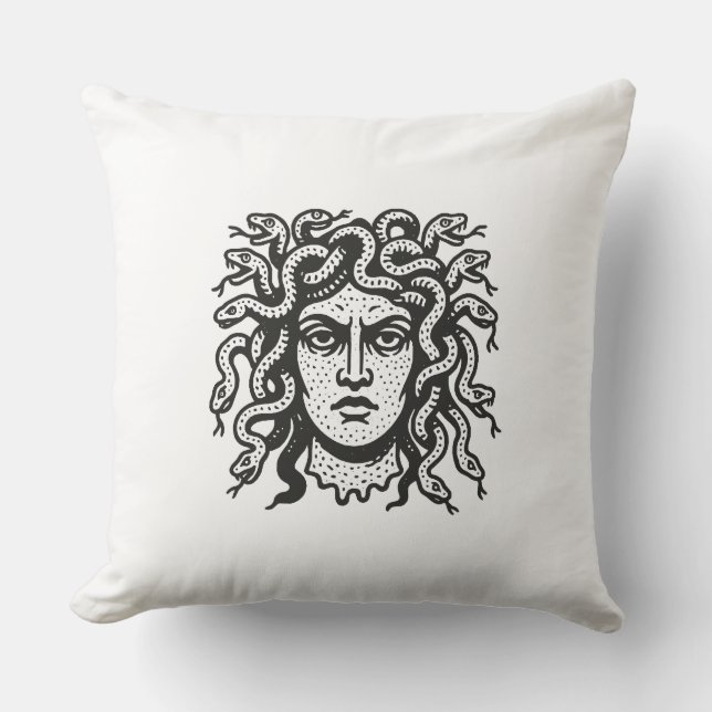 Medusa Throw Pillow (Front)