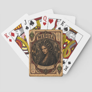 Medusa, Vintage Circus Monsters Playing Cards