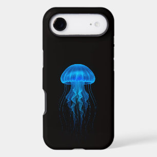 Méduse bleue néon Black 4 Luxe iPhone 17 Air