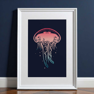 Meduse Sea Creature Print Meduse Wall Print