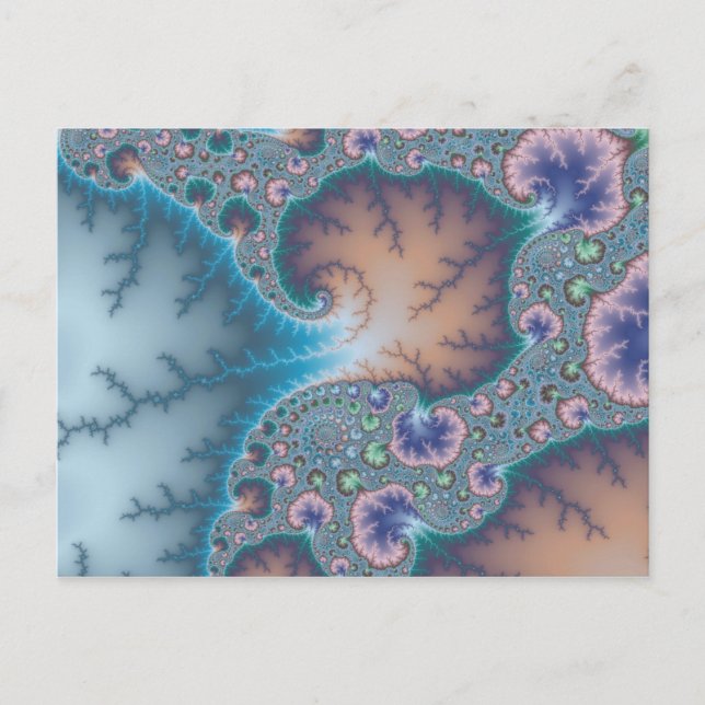 Méduses - carte postale de fractale (Devant)