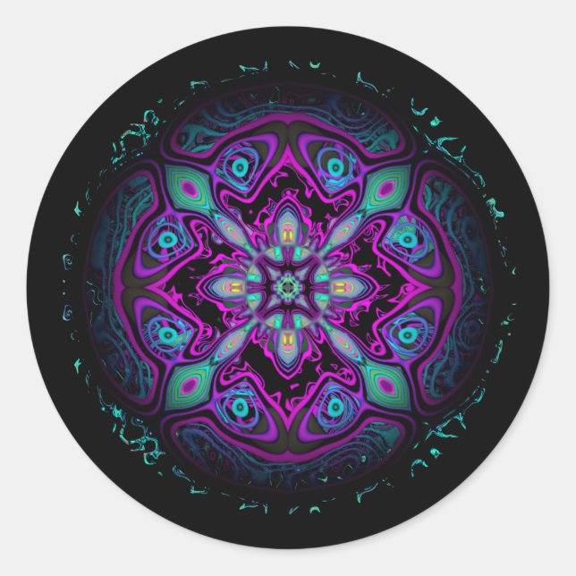 Meduza (medusa/jellyfish-like creature) classic round sticker (Front)