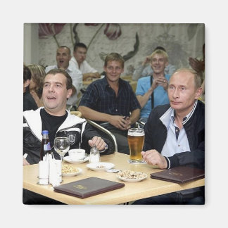 Medvedev and Putin Party Magnet