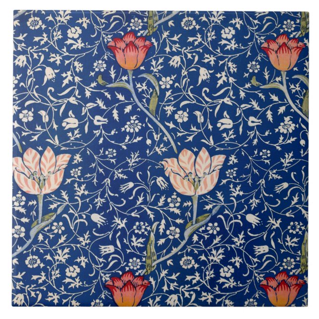 Medway Pattern (by William Morris) Tile (Front)