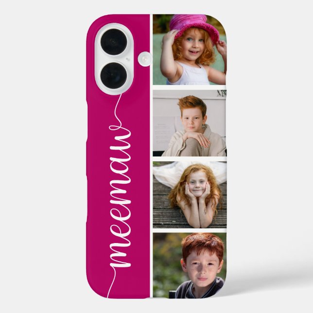 Meemaw 4 Photo Case-Mate iPhone Case (Back)