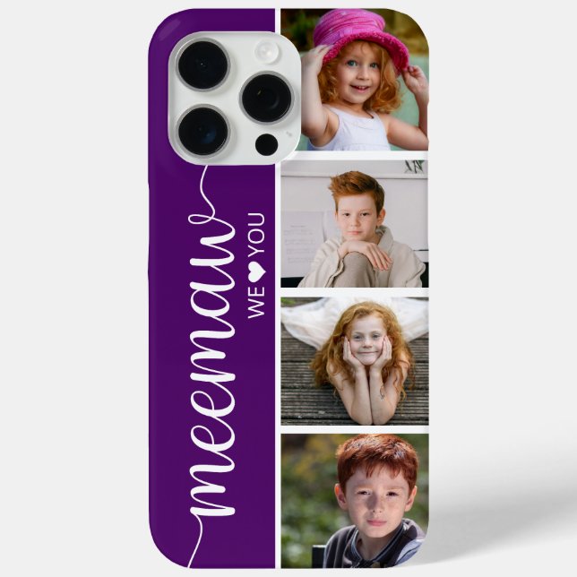 Meemaw 4 Photo Case-Mate iPhone Case (Back)