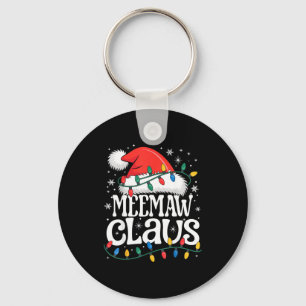 Meemaw Claus Funny Xmas Christmas Grandma Holiday Keychain
