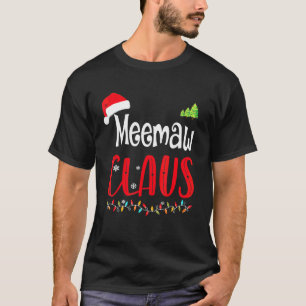 Meemaw Claus Matching Family Christmas Pyjamas Xma T-Shirt