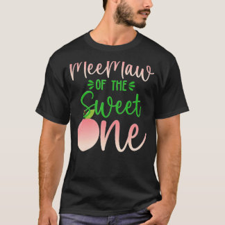 Meemaw Of The Birthday One Peach 1st Summer Fruit  T-Shirt