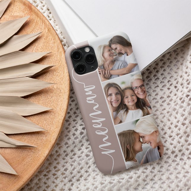 Meemaw Script Grandma Photo Collage Case-Mate iPhone Case (Creator Uploaded)