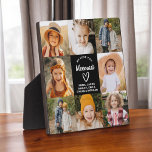 Meemaw We Love You Hearts Modern Photo Collage Plaque<br><div class="desc">The Meemaw We Love You Heart Modern Photo Collage Plaque is a touching and personalized gift that showcases your love for your grandmother. This beautifully designed plaque features a heart-shaped photo collage, allowing you to add your favourite family pictures in a modern and stylish layout. The heartfelt "We Love You,...</div>